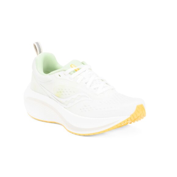 SAUCONY White/green Surge 3 Performance Running Sneakers